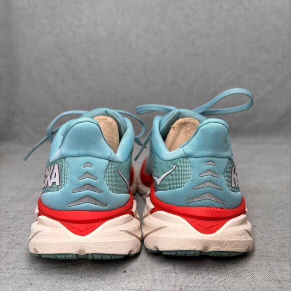 Hoka‎ One One Clifton 8 Shoes Blue & Red Mesh Running Lace Up Women's 7 - Picture 5 of 11